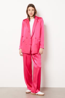 Satin Blazer Jacket;${refinementColor}