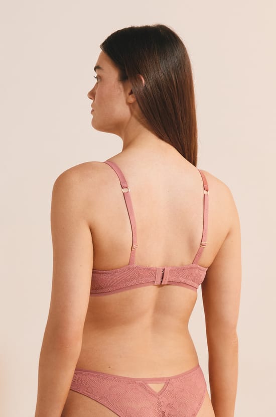 Soutien-gorge coques fines en dentelle;${refinementColor}