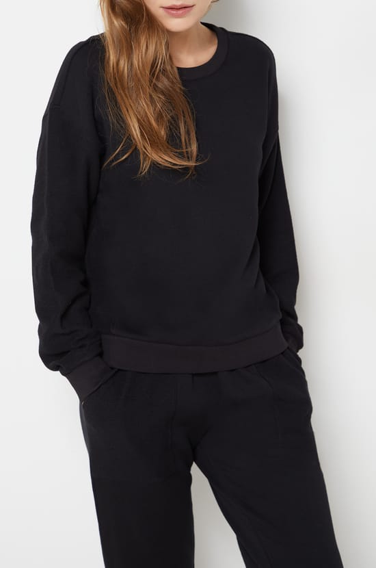 Cotton and Modal Sweatshirt;${refinementColor}