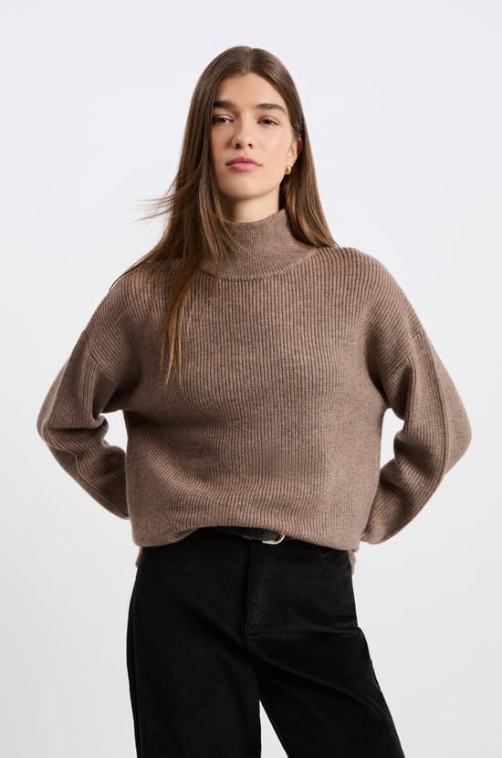 High Neck Sweater;${refinementColor}