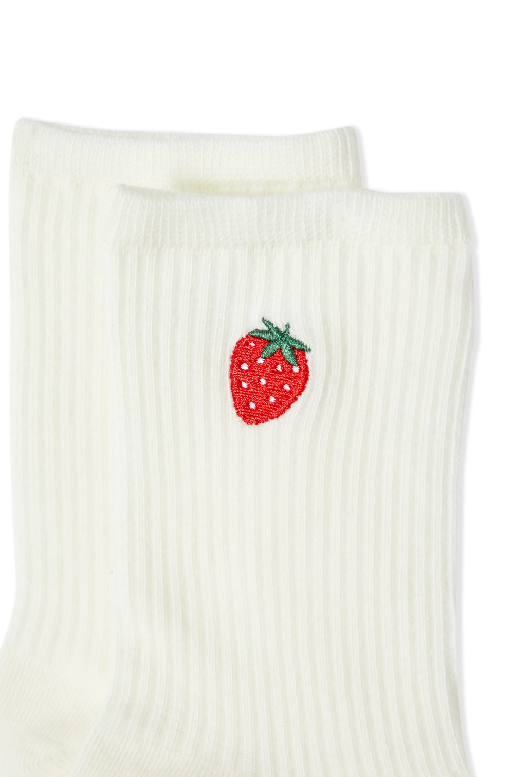 Chaussettes cotel&eacute;es avec coton &agrave; motif fraise;${refinementColor}