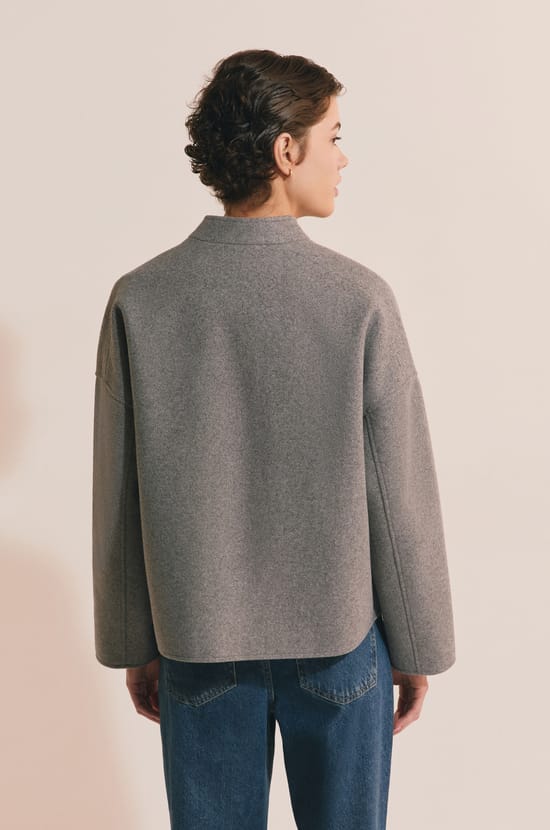 Manteau court boutonn&eacute;;${refinementColor}