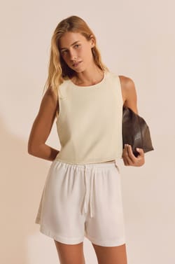 Top sans manches avec lin;${refinementColor}