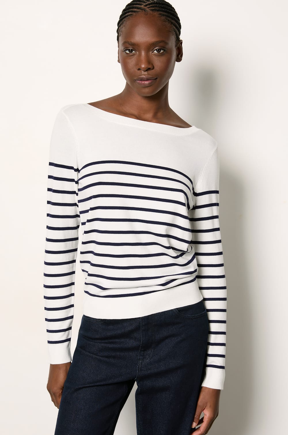Boat Neck Sweater;${refinementColor}