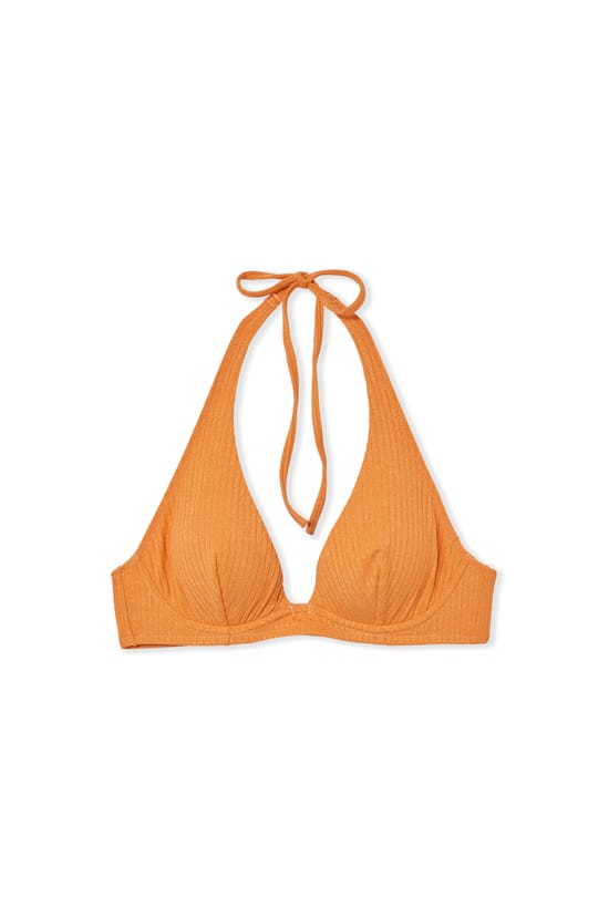 Bikini Top Triangle Iridescent with Underwires;${refinementColor}