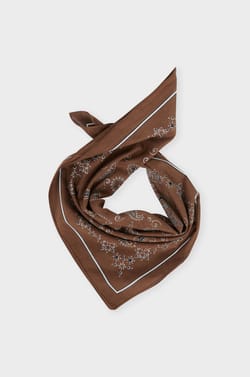 Patterned Cotton Scarf;${refinementColor}