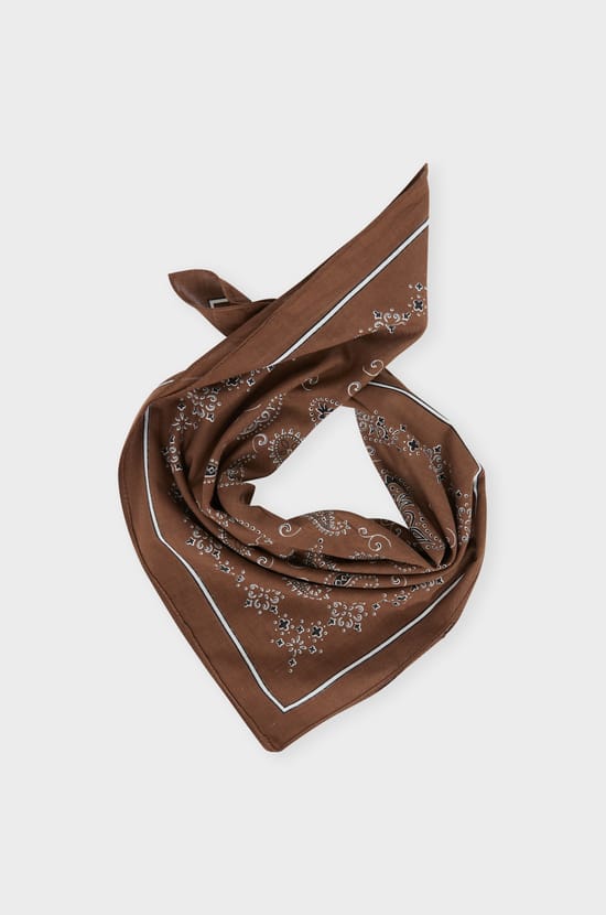 Foulard à motifs en coton;${refinementColor}
