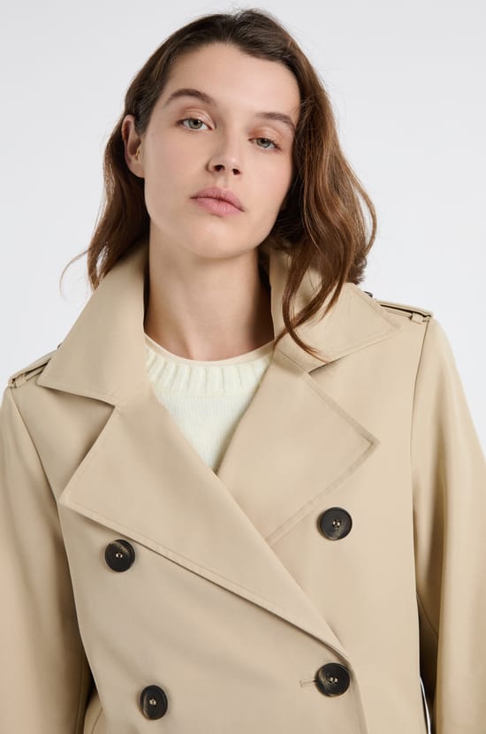 Langer Trench mit G&uuml;rtel aus Baumwolle;${refinementColor}