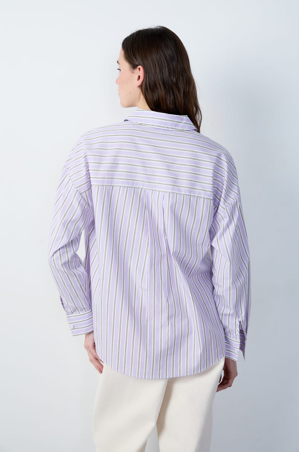 Long-Sleeved Striped Shirt;${refinementColor}