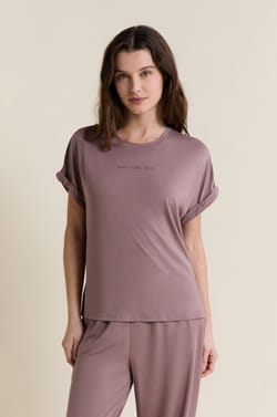 Pyjama T-shirt met korte mouwen;${refinementColor}