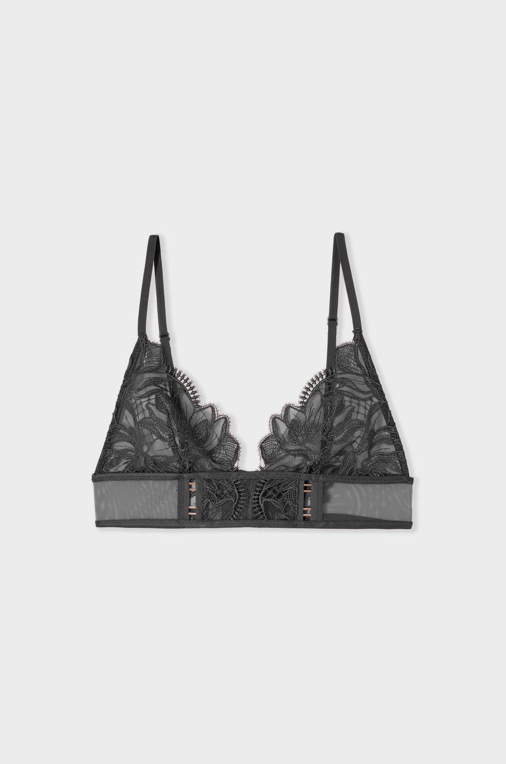 Soutien-gorge triangle en guipure;${refinementColor}