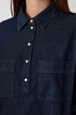 Robe manches longues en coton;${refinementColor}
