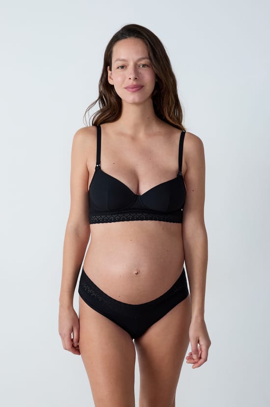 Culotte de maternité détails dentelle;${refinementColor}
