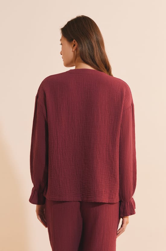Chemise de pyjama en coton;${refinementColor}