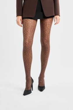 Transparent patterned tights - 30D;${refinementColor}