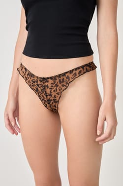 Tanga de tul estampado;${refinementColor}