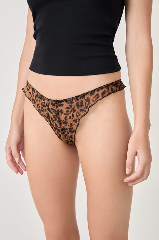 Tanga de tul estampado;${refinementColor}