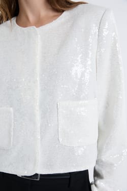 Short Sequin Jacket;${refinementColor}