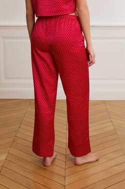 Satijnen pyjamabroek met stippen;${refinementColor}