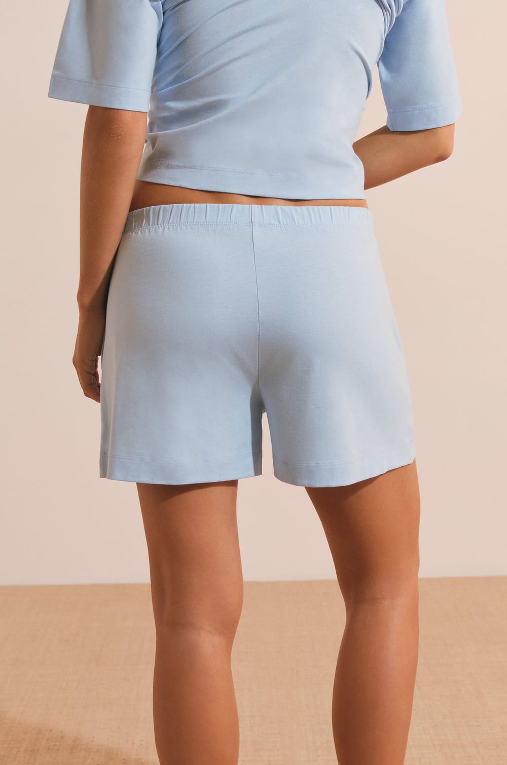 Boyfriend Cotton Pyjama Shorts;${refinementColor}