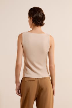 T-shirt sans manches en coton;${refinementColor}