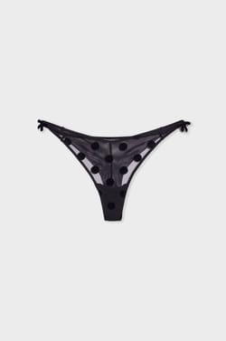 Embroidered Tulle Tanga;${refinementColor}