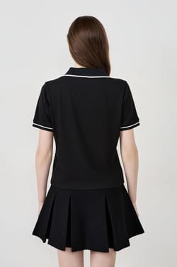 Polo manches courtes en coton;${refinementColor}
