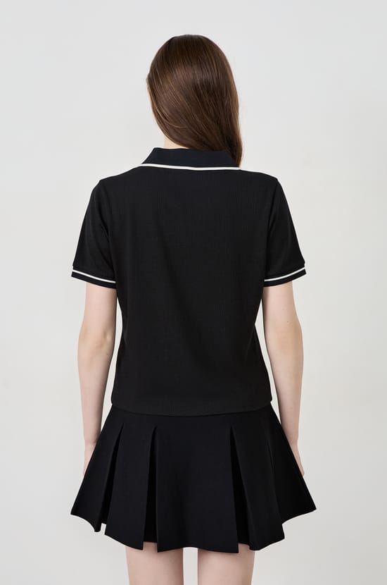Polo manches courtes en coton;${refinementColor}