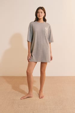 Chemise de nuit en coton;${refinementColor}