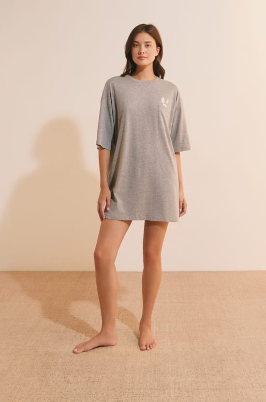 Chemise de nuit en coton;${refinementColor}