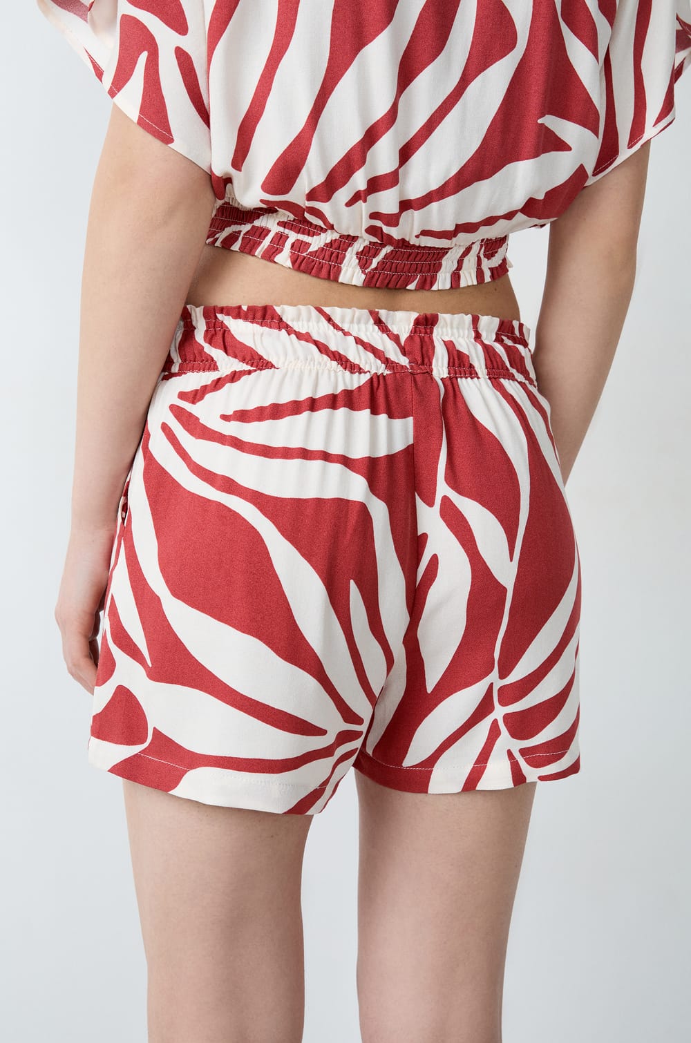 Printed Pyjama Shorts;${refinementColor}