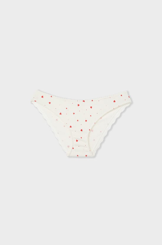 Culotte en pointelle &agrave; motifs c&oelig;urs;${refinementColor}