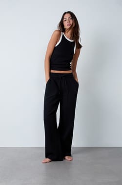 Cotton Honeycomb Pants;${refinementColor}