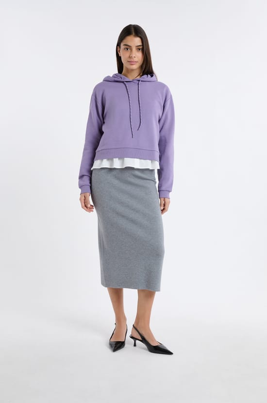 Sweatshirt &agrave; capuche en coton;${refinementColor}