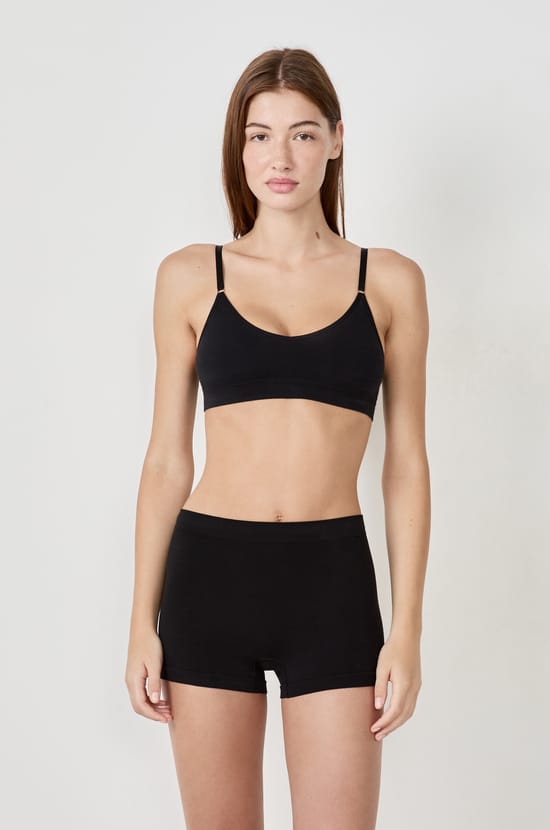 Soutien-gorge brassière sans coutures en coton biologique;${refinementColor}