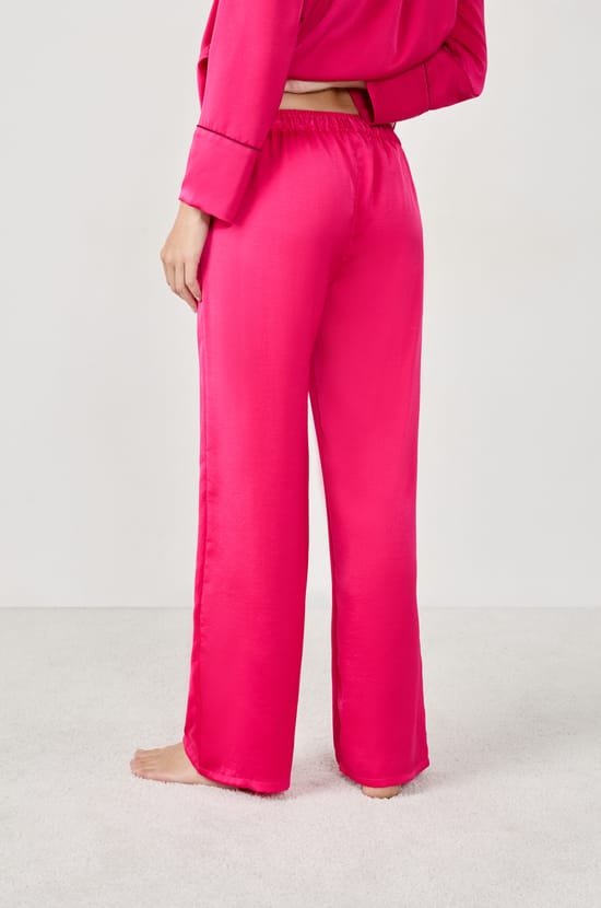 Pantalon de pyjama satiné;${refinementColor}