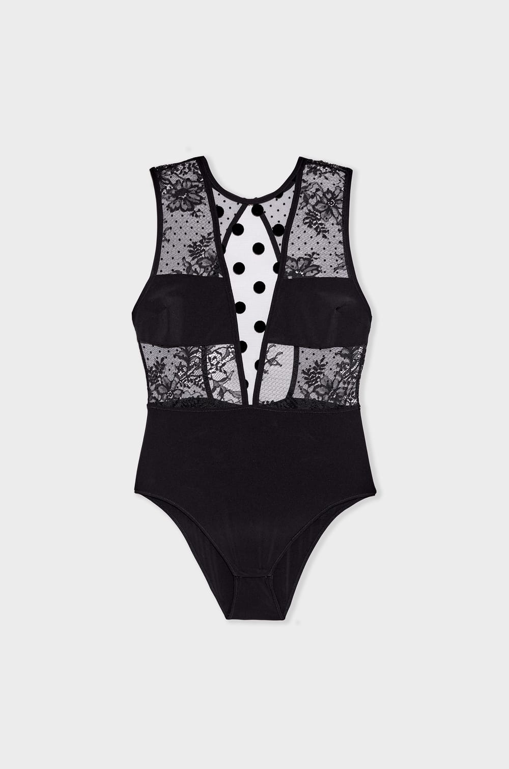 Body en tulle et broderie;${refinementColor}