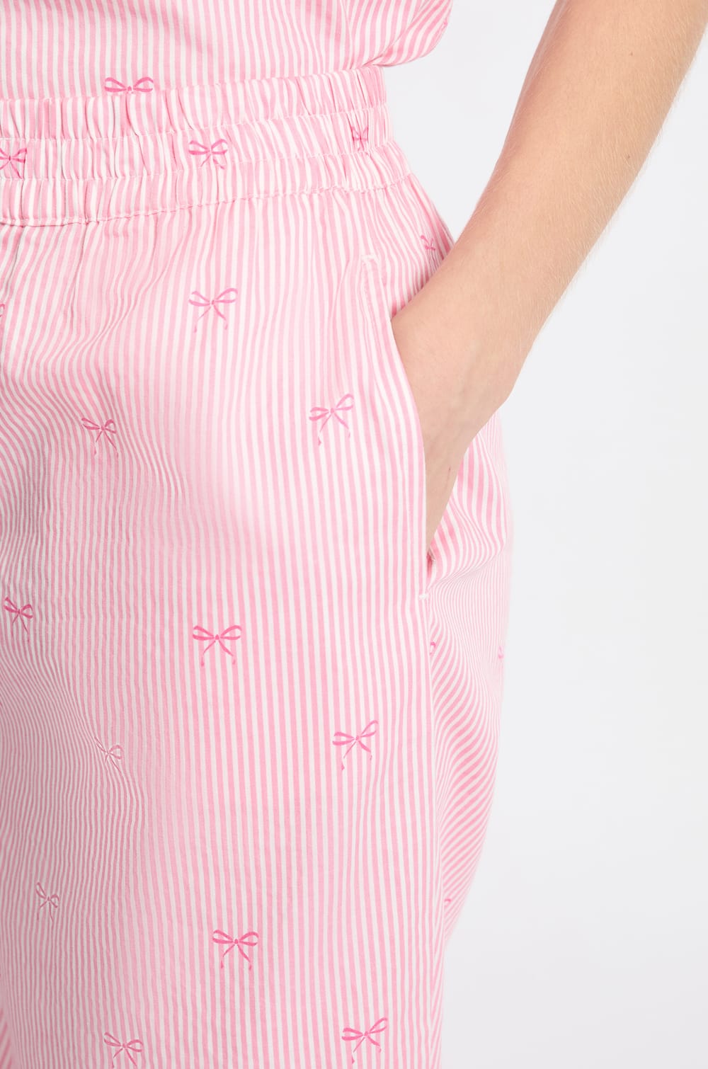 Pantalon de pyjama en coton à motifs;${refinementColor}