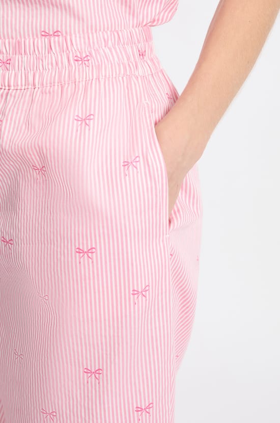 Pantalon de pyjama en coton à motifs;${refinementColor}