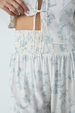 Pajama Pants With Floral Pattern;${refinementColor}