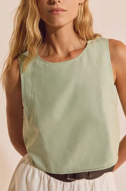 Top sans manches avec lin;${refinementColor}