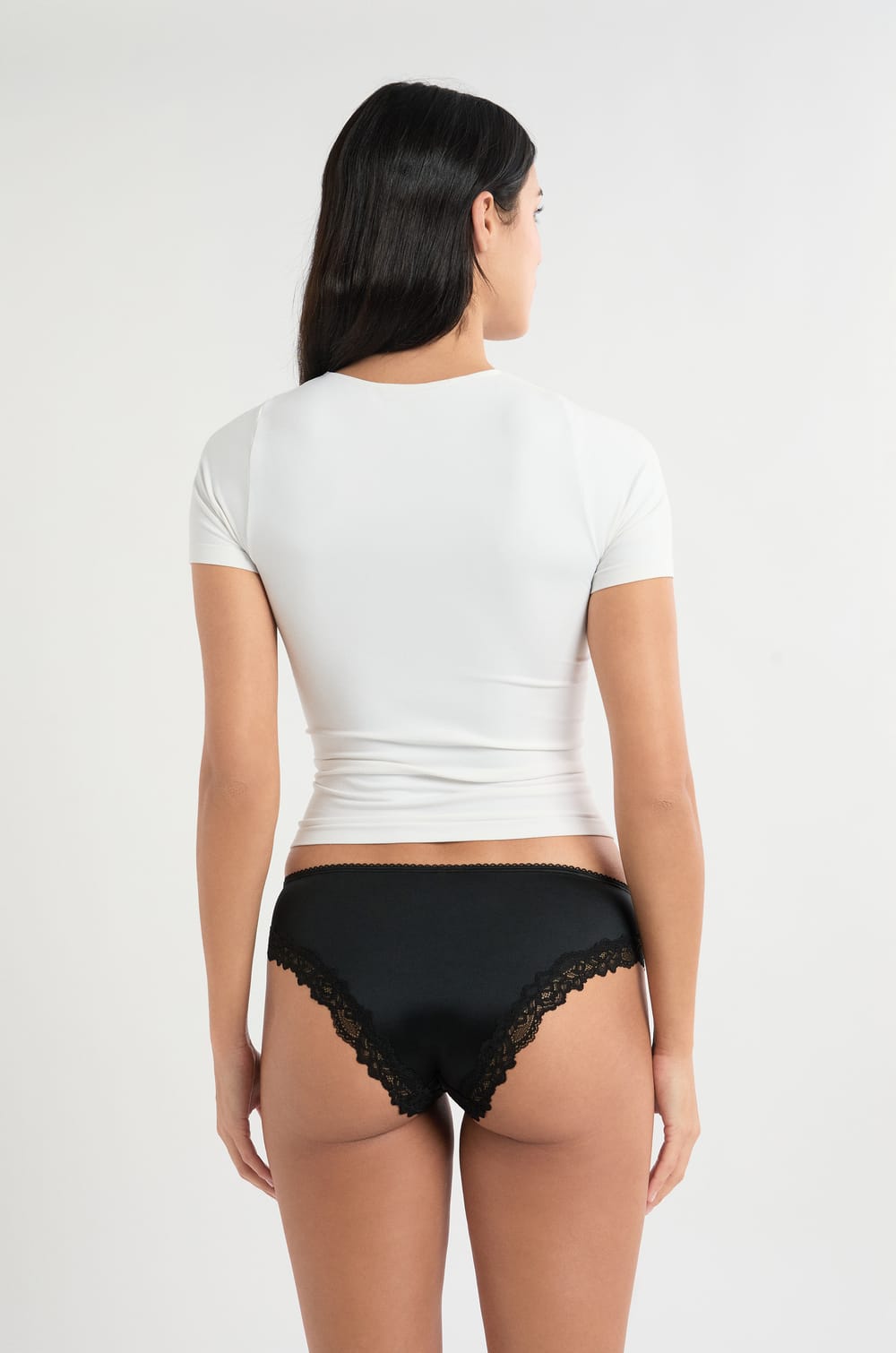 Microfibre Boyshort with Lace Details;${refinementColor}