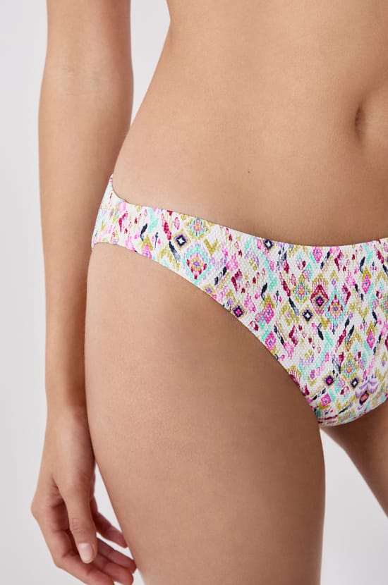 Patterned bikini bottom brief;${refinementColor}