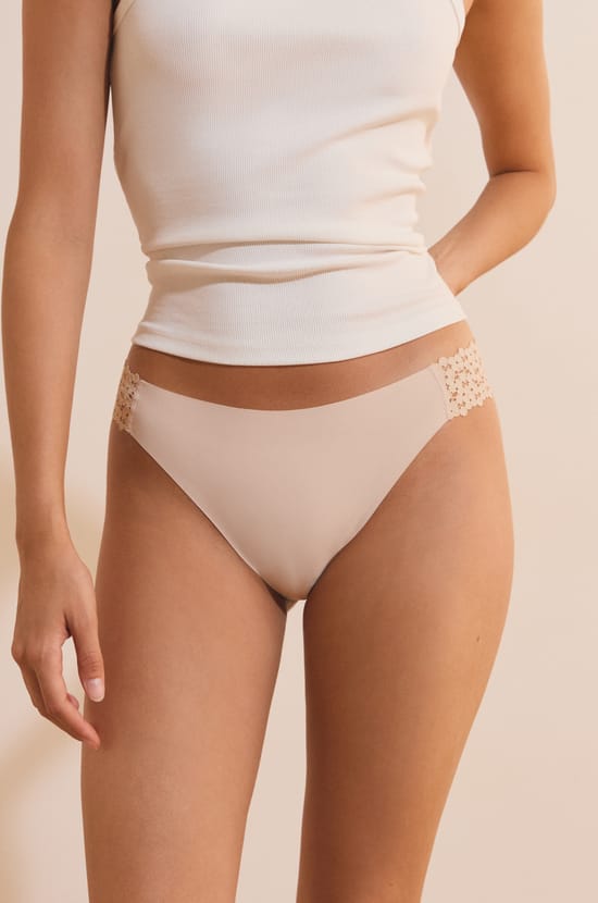 Microfibre and Lace Briefs;${refinementColor}