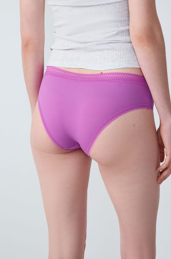 Microfibre Boyshort with Lace Details;${refinementColor}