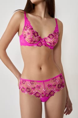 Embroidered Boyshort;${refinementColor}