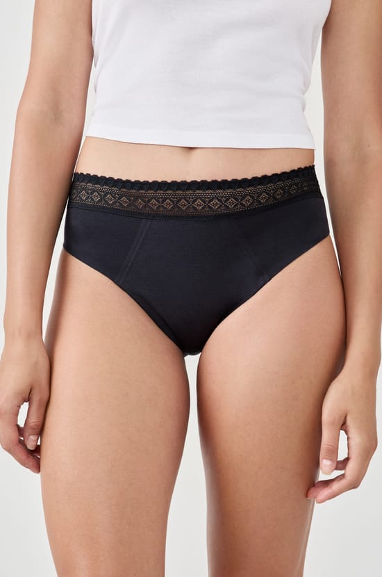 Culotte menstruelle en coton - Flux abondant;${refinementColor}