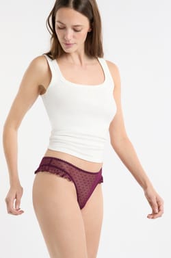 Tanga en tulle;${refinementColor}