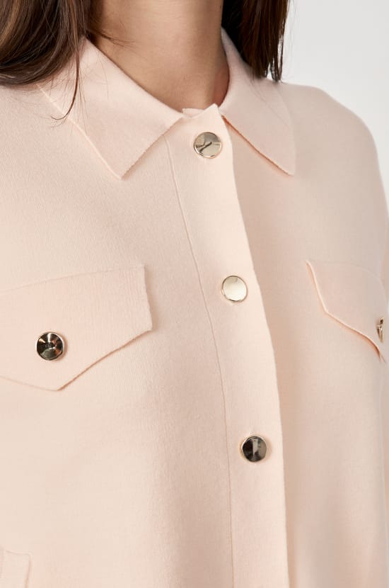 Cardigan with Gold Buttons;${refinementColor}