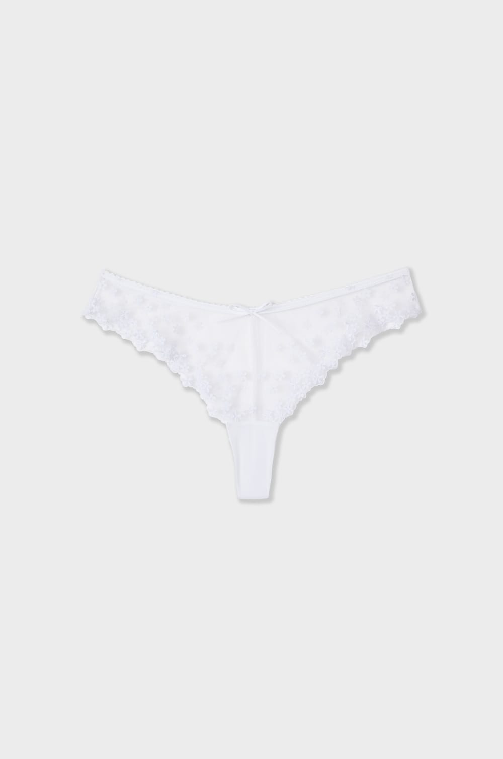 Floral Tulle Tanga;${refinementColor}